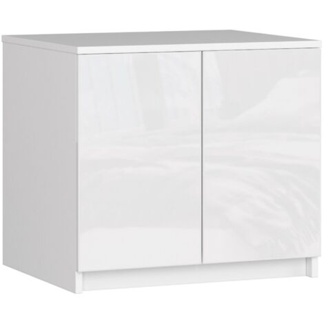 Módulo superior de armario AKORD S60 Blanco 60 cm 2 puertas color Blanco mate 2 estantes 60x51x55 cm