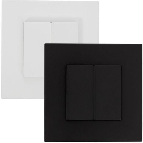 Módulo Tapa Ciega Doble con Marco PC Modern Negro. - Negro