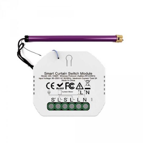 Modulo Tapparelle ZigBee 3.0 + RF 433MHz, TUYA, Smart Life, 2A, AC 90-250V, 50/60HZ, 500W, 52X47X18mm, IP20, SHZ108ZR