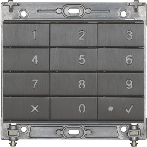 Modulo tastiera finitura in nickel retroilluminato IP65 BTicino 345510