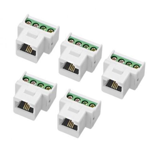 Modulo telefonico Keystone RJ11 CAT3 - Morsettiera femmina a vite a 4 pin, adattatore telefonico senza saldature, spina