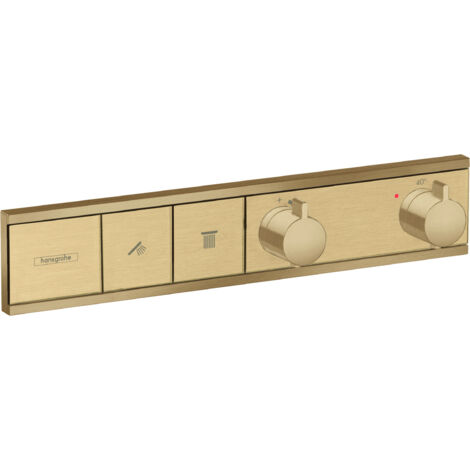 Modulo termostatico a scomparsa RainSelect con 2 funzioni bronzo spazzolato