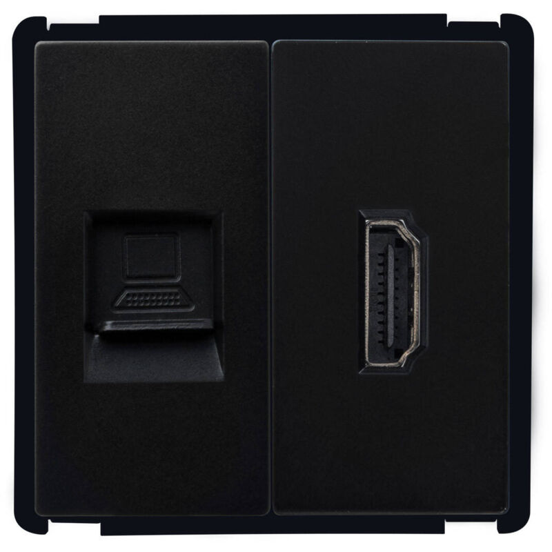 

Módulo Toma HDMI+Internet Modern Negro - Negro