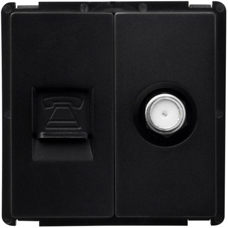 

Módulo Toma Teléfono+Satélite Modern Negro - Negro