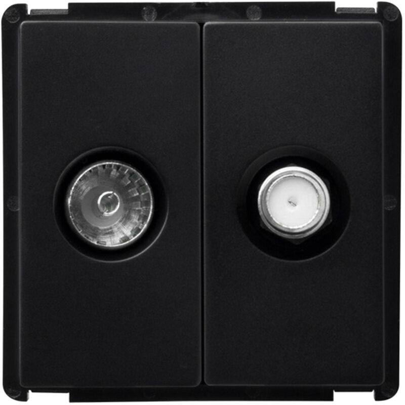 

Módulo Toma TV+Satélite Negro - Negro