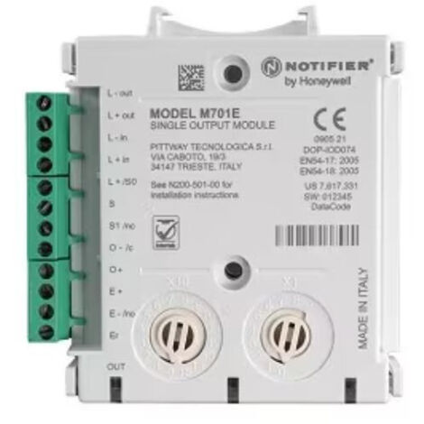 Modulo Uscita Rele' Con Isolatore Per Centrali Analogiche ( NOTIFIER cod. M701E )