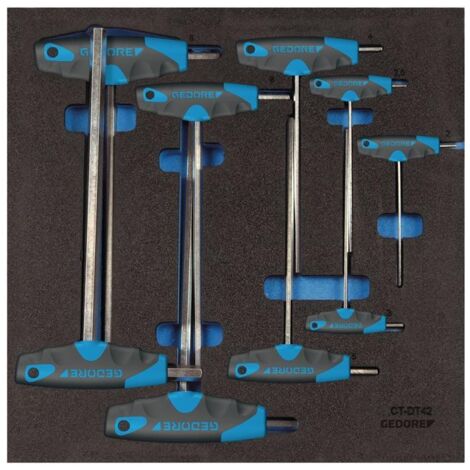 Modulo utensili 1500 CT2-DT 2142 Cacciavite offset a 9 pezzi 2/3 moduli GEDORE