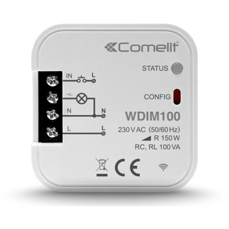Módulo Wi-Fi Smart Home de Comelit para la gestión de la luz Dimmer 1 salida WDIM100
