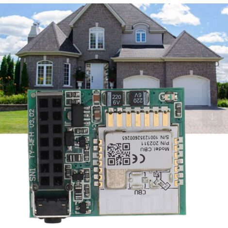 Módulo WiFi para puertas automáticas, Bluetooth 2.4 GHz - 2 canales, montaje propio, compatible con la aplicación Tuya (31 x 25 mm)