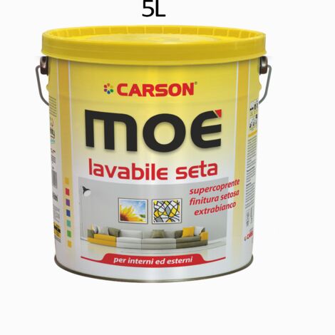MoÉ lavabile bianco lt. 5 – idropittura opaca effetto seta supercoprente