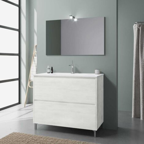 Möbel-Set Für Das Badezimmer 100 Cm In Weißer Holzoptik Laguna