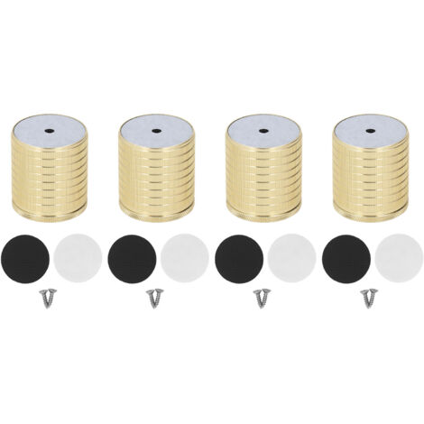 [Möbelerhöhung] Verstellbare Betterhöhung 43-75 mm aus Aluminiumlegierung, hohe Tragfähigkeit 50-500 kg, 4 Stück, goldfarben, mit Antirutschpads