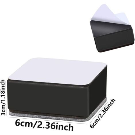 Möbelfüße, Bettfüße, Tischfüße, Sofa- und Bettfüße aus Kohlenstoffstahl, selbstklebende Möbelfüße für Sofa, Couchtisch, Kleiderschrank, Bett und Schreibtisch, 4-teilig
