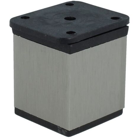 Möbelfuß Aluminiumfuß Sofafuß Höhenverstellbar Kommodenfüße Edelstahl 50mm