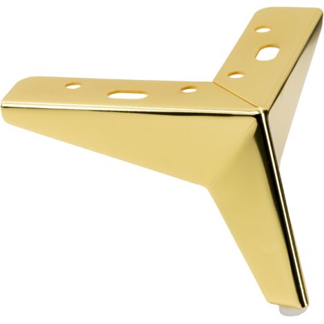 Möbelfuß Stern, goldchrom, Höhe 10 cm