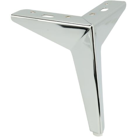 Möbelfuß Stern, silber verchromt, Höhe 15 cm
