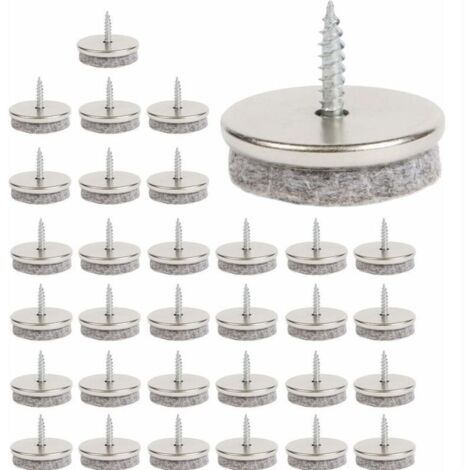 Möbelgleiter – 32er-Pack Stuhlgleiter, 28 mm Durchmesser. Die Stuhlgleiter mit 5 mm dicken Filzgleitern bieten idealen Schutz für Stuhlbeine.
