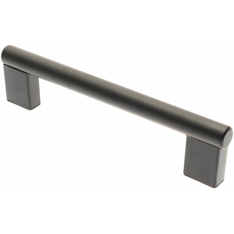 LIVINGPOINT24 128mm, Küchengriff schwarz matt, Griffstange Ø 12mm