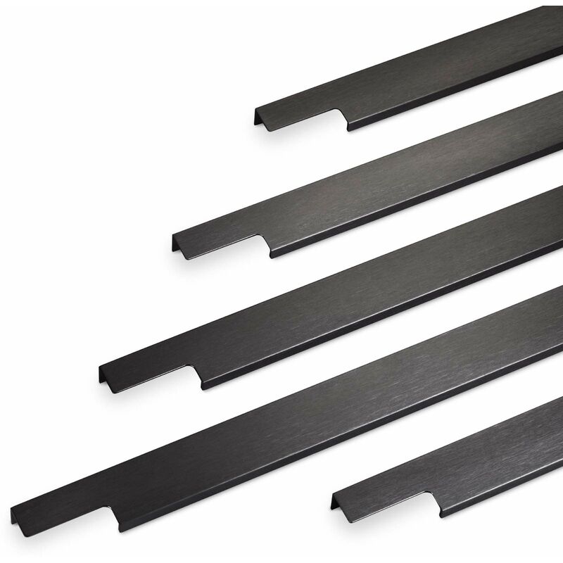 So-Tech Möbelgriff Blankett 795 Mm Schwarz Gebürstet (wird An Die Frontinnenseite Verschraubt) Von Sotech