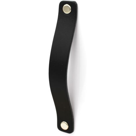 Möbelgriff, Leder, 12,8 cm, schwarz, Black Tree, Griffe + Schrauben