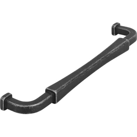 Möbelgriff Meret LA 160, Griff Breite 171mm, Zinkdruckguss eisenfärbig matt getrommelt