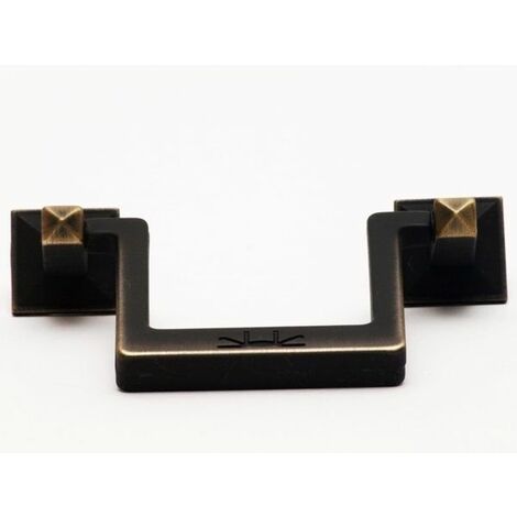 Möbelgriff Schubladengriff Griff Lochabstand 64 mm Messing schwarz vernickelt