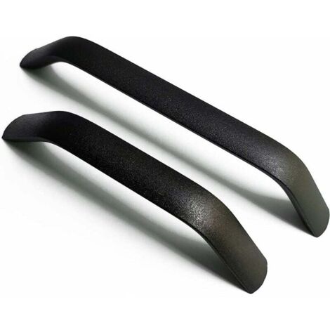 Möbelgriff-Set mit 2 Schubladengriffen und Knöpfen, Türgriffe für Küchenschränke, Schrankschubladen, Schlafzimmermöbel, Abstand 160 mm, Schwarz