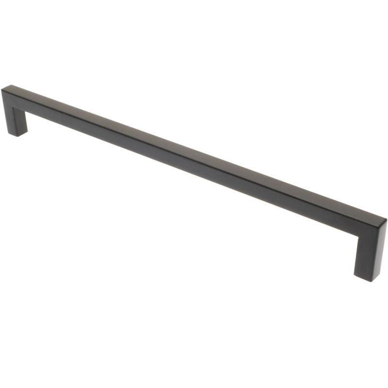 Möbelgriff ba 256mm, Küchengriff Schwarz matt, Türgriff eckig