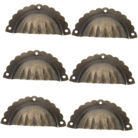 Möbelknöpfe Halbkreis Vintage Bronze Dekorative Knöpfe für Schubladen und Kommoden 6er-Set Griffe für Schränke Küche Dekorative und funktionale Verwendung