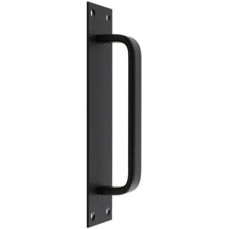 Möbelknöpfe und -griffe, 2 Stück, Scheunentürgriffe aus Zinklegierung – Schranktürgriffe (schwarz), 20 cm