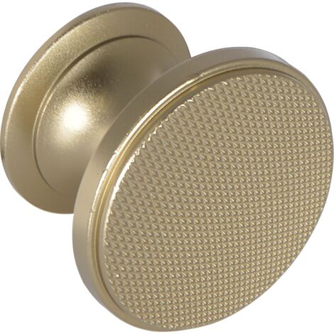 Möbelknopf Aker Breite 50 mm, Möbelknauf aus Aluminium vermessingt matt eloxiert