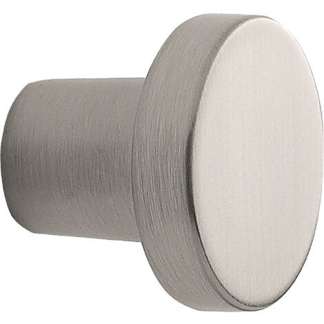 Möbelknopf Dot ø 30mm - eleganter Möbelknauf Tiefe 26mm, Zinkdruckguss Edelstahl-Effekt