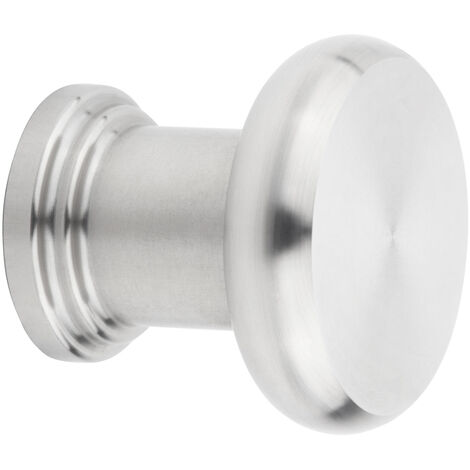 Möbelknopf LANCASTER Ø 30 mm Höhe 27 mm Edelstahl gebürstet Edelstahlgriff Schubladenknopf