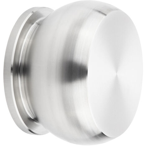 Möbelknopf MANCHESTER Ø 30 mm Höhe 24 mm Edelstahl gebürstet Knopfgriffe Küchengriff