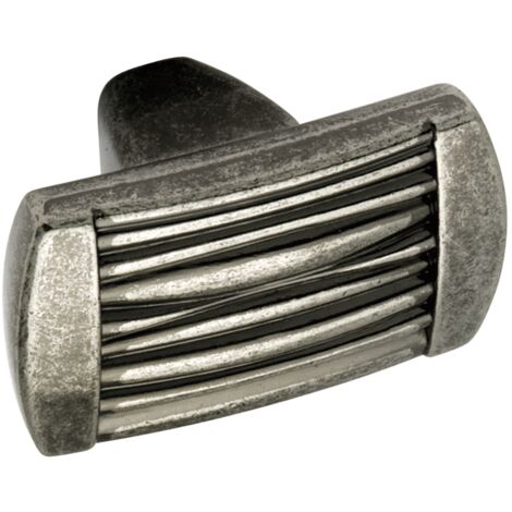 Möbelknopf (Möbelknauf) Argentum Breite 37 mm T 22 mm Möbelgriff ZN altsilber