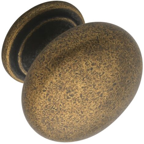 Möbelknopf (Möbelknauf) Omaha ø 33mm T 27mm Möbelgriff ZN altmessing brüniert