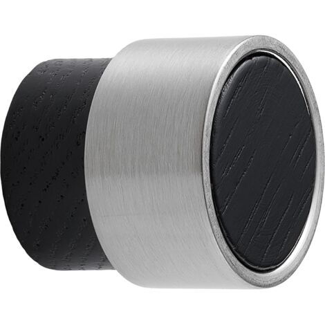 Möbelknopf Radio ø 22mm - Holzgriff Möbelknauf Tiefe 25mm, ZN/Esche schwarz gebeizt