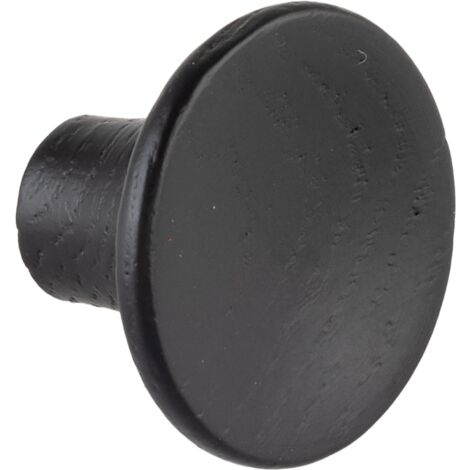 Möbelknopf Tuba ø 28mm - Holzgriff Möbelknauf Tiefe 19mm, Esche schwarz gebeizt