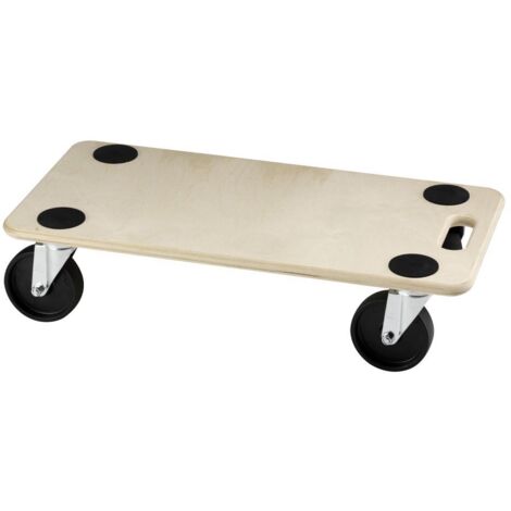 Möbelroller 590 x 290 mm schwarze Rollen Rollbretter