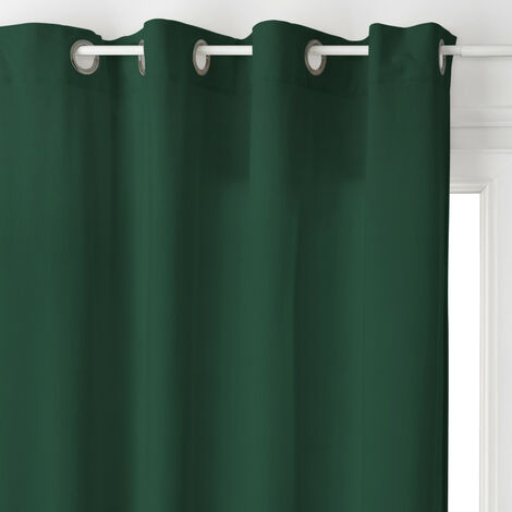 Möbelvorhang Lilou Samteffekt 140 x 260 cm Atmosphera - 1 Panel - Jadegrün