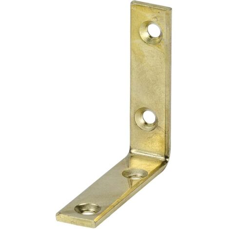 Möbelwinkel 40x10 mm vermessingt Winkel Winkelverbinder Metallwinkel Stuhlwinkel