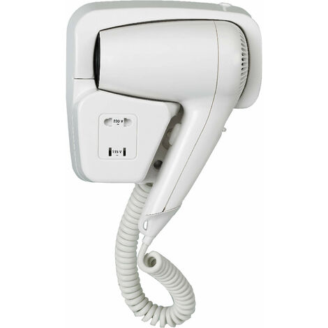 Moel Phon 1200w con attacco a muro e presa Rasoio Bianco