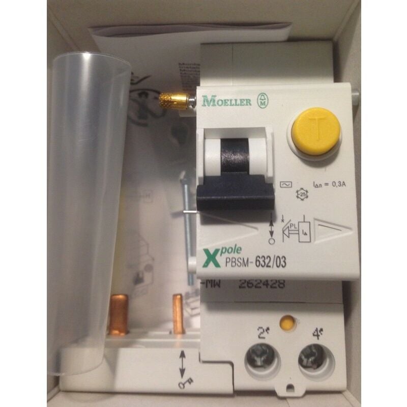 

Moeller PBSM-632/03-MW - 262428 - Bloque 63A Diferenciales - 300mA - 2poles
