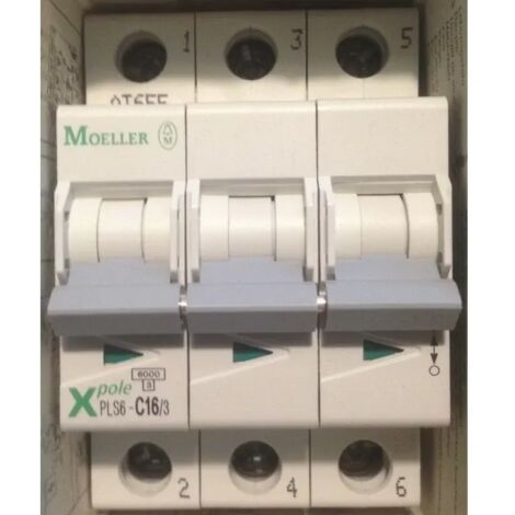 Moeller PLS6-C16/3-MW - 242949 Disyuntor 16A - C - 6kA - 3 polos