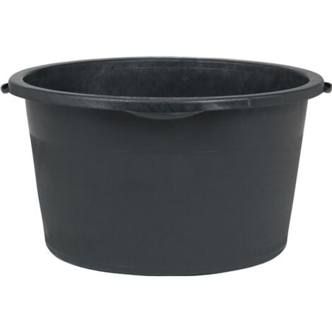 KAISERKRAFT Baueimer 20l m.Kreuzboden schwarz Recycling-Kunststoff