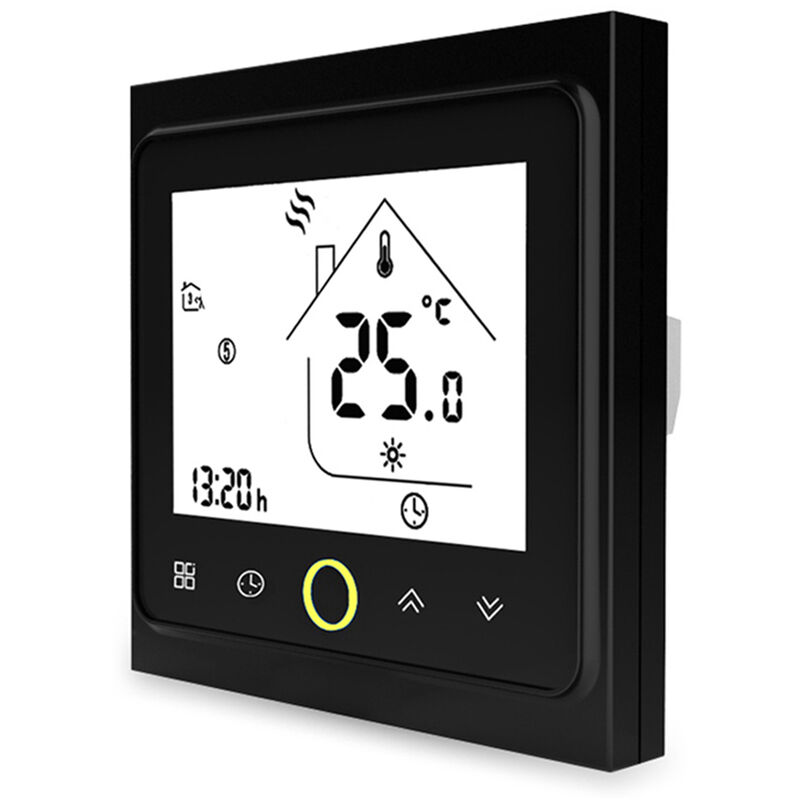 

MOES, controlador de temperatura del termostato, caldera de agua / gas de 5 A, hogar sin wifi, negro