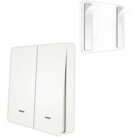 MOES Tuya ZigBee Wireless Scene Switch, Powered by Mechanical Button Batteries, Realize Smart Home Automation Scene, 2 Gang [Tuya Zigbee Hub Required]