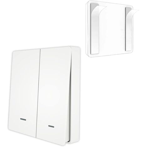 MOES Tuya ZigBee Wireless Scene Switch, Powered by Mechanical Button Batteries, Realize Smart Home Automation Scene, 2 Gang [Tuya Zigbee Hub Required]