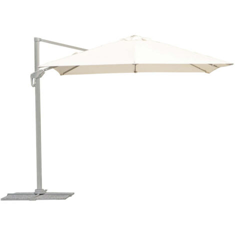 Moia Greenwood Ombrellone Colorado 3 x 4 m in Alluminio Seta– Ombrellone Outdoor con Telo in Poliestere Ecrù Design Moderno