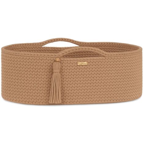 Moisés de algodón BOHO hecho a mano con colchón - arena